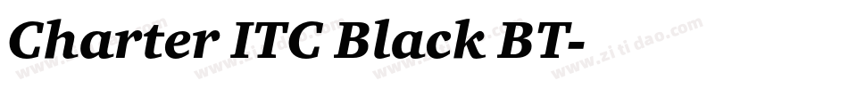 Charter ITC Black BT字体转换